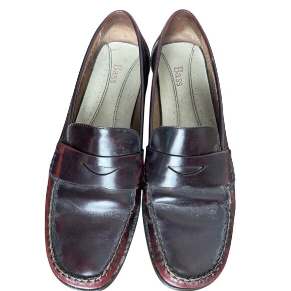 Vintage GH Bass Weejuns Oxblood Burgundy Brown Penny Loafers 10 M Slip On main image 6